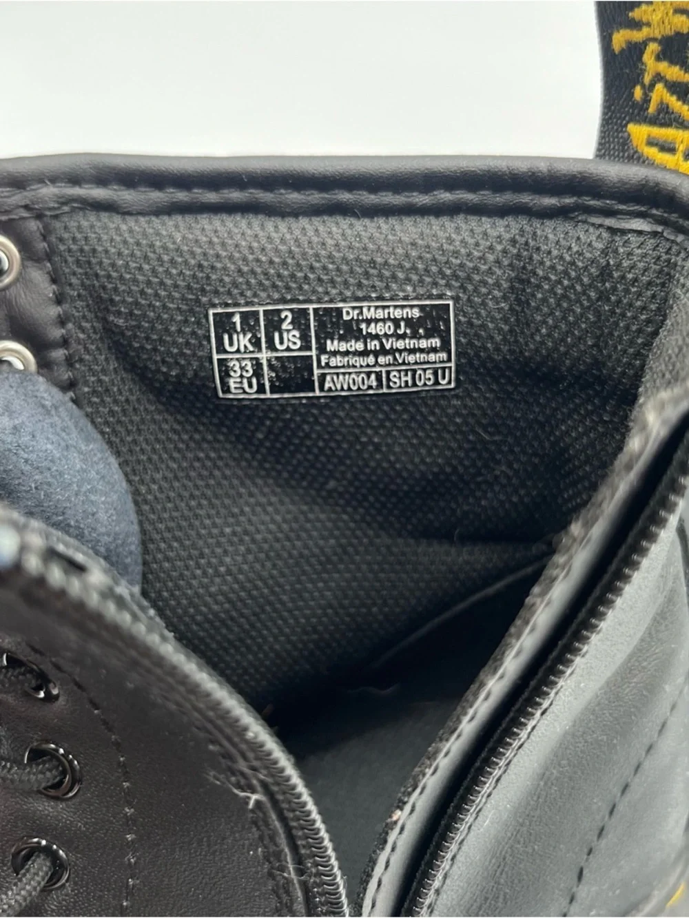 Dr. Martens Junior 1460 Softy T Leather Lace Up Boots in  Black Sz 2
